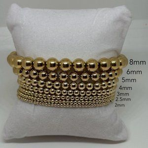 4mm 14k Gold Filled Beaded Bracelets